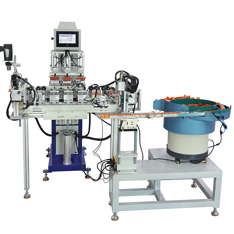 全自動三色輸送帶震動盤移印機(jī)